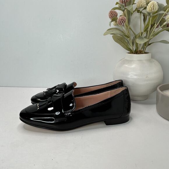 Kate Spade Berkeley Fringe Leather Slip On Black Shoes Women 5.5B Tried On - Picture 5 of 10